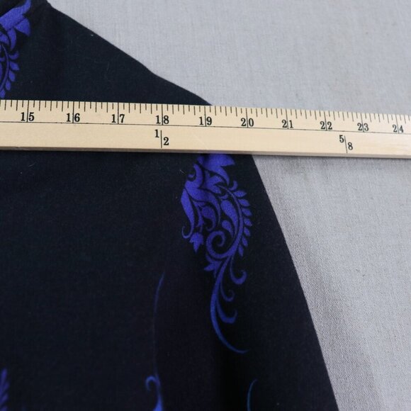 Pashma Arte Hoodie Women’s M Black Blue Cotton Fleece Hand Dyed Print NWT - Picture 12 of 16